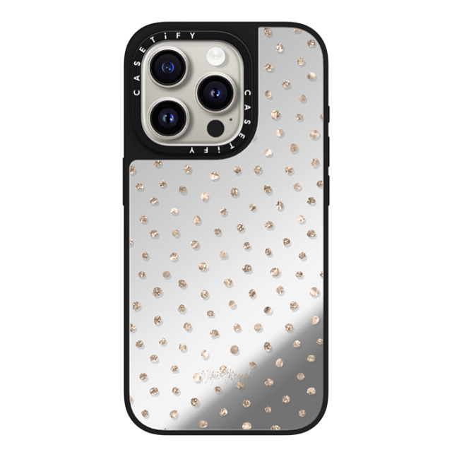 Nature Magick x CASETiFY iPhone 15 Pro Case Silver on Black ミラーケース MagSafe対応 Girly Gold Dots by Nature Magick - Shimmery Gold Glitter Polka Dot + Clear Nature Magick x CASETiFY iPhone 15 Pro Case Silver on Black ミラーケース MagSafe対応 Girly Gold Dots by Nature Magick - Shimmery Gold Glitter Polka Dot + Clear