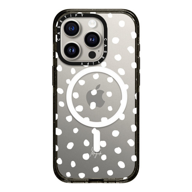 Nature Magick x CASETiFY iPhone 15 Pro ケース Pattern,Cottagecore ブラック インパクトケース MagSafe対応 Mod Dot by Nature Magick - White + Clear Father's Day Nature Magick x CASETiFY iPhone 15 Pro ケース Pattern,Cottagecore ブラック インパクトケース MagSafe対応 Mod Dot by Nature Magick - White + Clear Father's Day