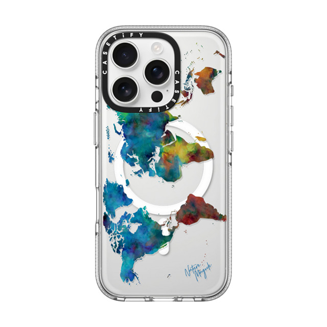 Nature Magick x CASETiFY iPhone 16 Pro Case Clear Clear Case MagSafe Compatible World Map Rainbow 2 Travel Adventure Watercolor Painting by Nature Magick Mother's Day Nature Magick x CASETiFY iPhone 16 Pro Case Clear Clear Case MagSafe Compatible World Map Rainbow 2 Travel Adventure Watercolor Painting by Nature Magick Mother's Day