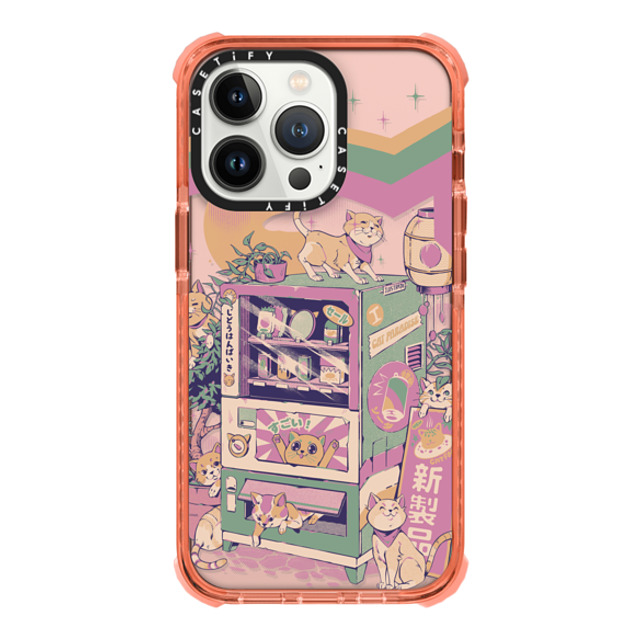 Ilustrata x CASETiFY iPhone 13 Pro ケース Peach ウルトラインパクトケース Cat Vending Machine