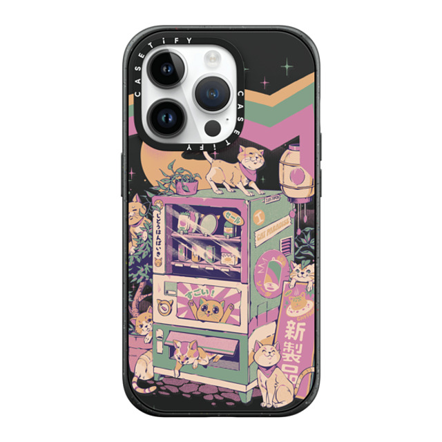 Ilustrata x CASETiFY iPhone 14 Pro ケース マットブラック インパクトケース MagSafe対応 Cat Vending Machine