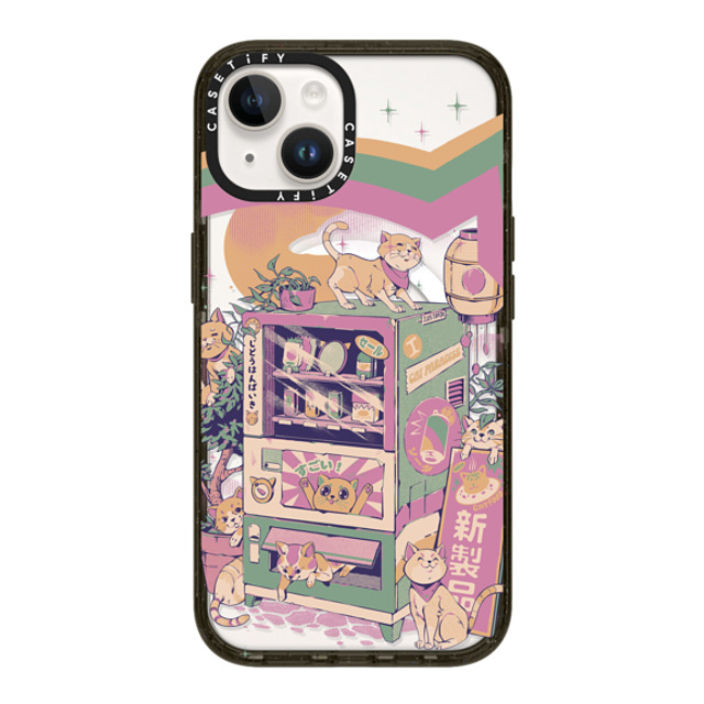 Ilustrata x CASETiFY iPhone 14 ケース ブラック インパクトケース MagSafe対応 Cat Vending Machine