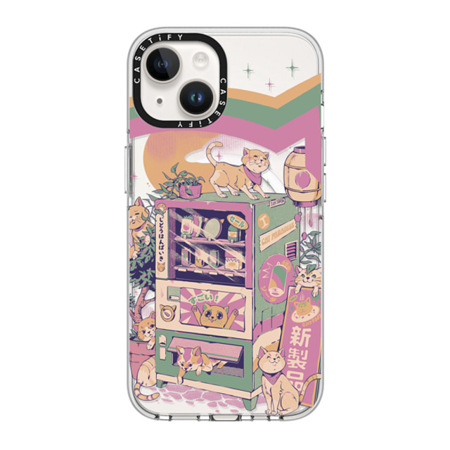 Ilustrata x CASETiFY iPhone 14 ケース クリア クリア ケース MagSafe対応 Cat Vending Machine