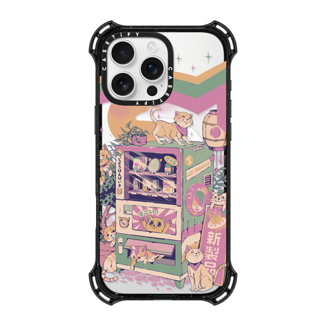 Ilustrata x CASETiFY iPhone 16 Pro Max ケース ブラック バウンスケース Cat Vending Machine