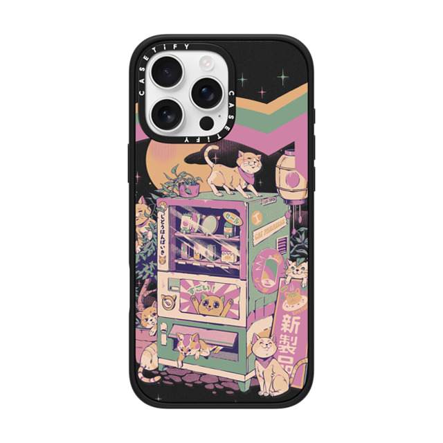 Ilustrata x CASETiFY iPhone 16 Pro Max ケース マットブラック インパクトケース MagSafe対応 Cat Vending Machine