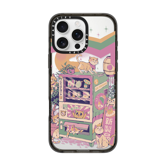 Ilustrata x CASETiFY iPhone 16 Pro Max ケース ブラック インパクトケース Cat Vending Machine