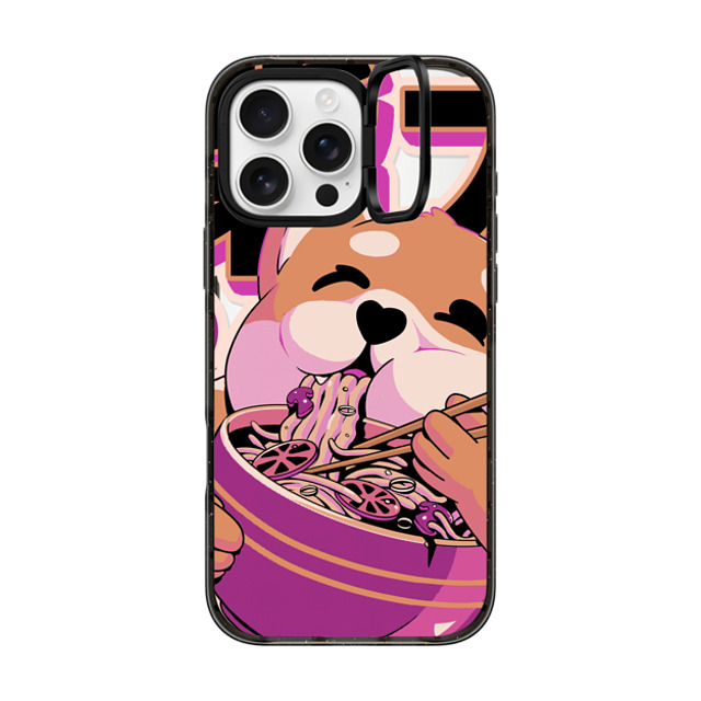Ilustrata x CASETiFY iPhone 16 Pro Max Case Black インパクトリングスタンドケース MagSafe対応 Shiba Noodles Father's Day Ilustrata x CASETiFY iPhone 16 Pro Max Case Black インパクトリングスタンドケース MagSafe対応 Shiba Noodles Father's Day