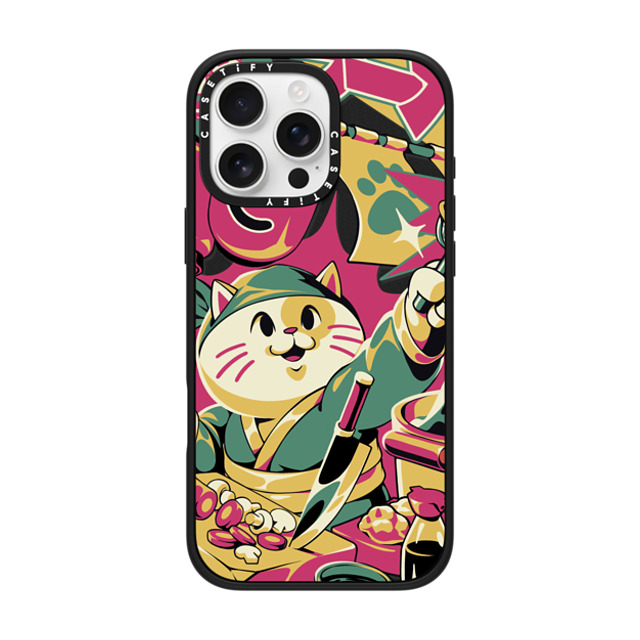 Ilustrata x CASETiFY iPhone 16 Pro Max Case Matte Black Impact Case MagSafe Compatible Neko Ramen Back to School Ilustrata x CASETiFY iPhone 16 Pro Max Case Matte Black Impact Case MagSafe Compatible Neko Ramen Back to School
