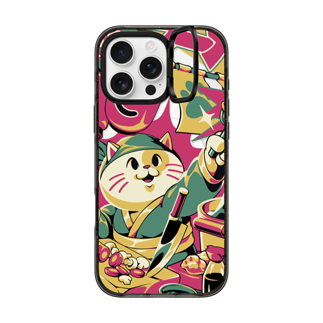 Ilustrata x CASETiFY iPhone 16 Pro Max Case Black インパクトリングスタンドケース MagSafe対応 Neko Ramen Back to School Ilustrata x CASETiFY iPhone 16 Pro Max Case Black インパクトリングスタンドケース MagSafe対応 Neko Ramen Back to School