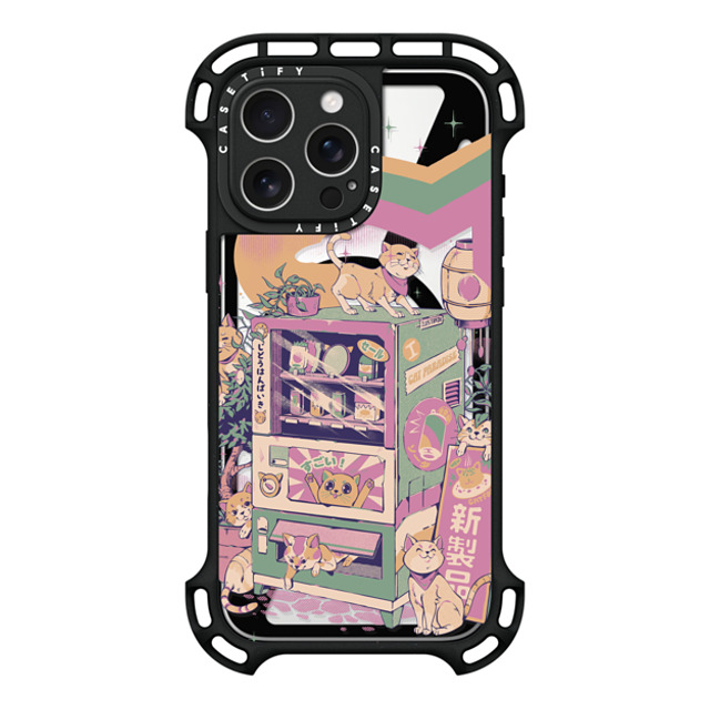 Ilustrata x CASETiFY iPhone 16 Pro Max ケース ブラック ウルトラ バウンスケース MagSafe対応 Cat Vending Machine