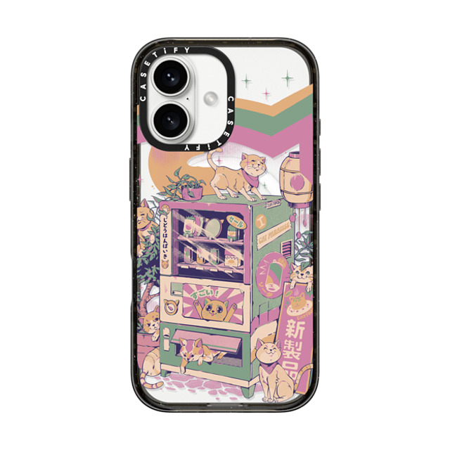 Ilustrata x CASETiFY iPhone 16 ケース ブラック インパクトケース MagSafe対応 Cat Vending Machine