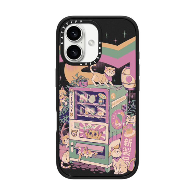 Ilustrata x CASETiFY iPhone 16 ケース マットブラック インパクトケース MagSafe対応 Cat Vending Machine