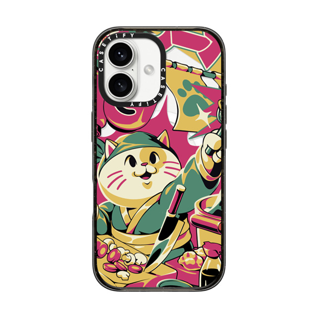 Ilustrata x CASETiFY iPhone 16 Case Black Impact Case MagSafe Compatible Neko Ramen Back to School Ilustrata x CASETiFY iPhone 16 Case Black Impact Case MagSafe Compatible Neko Ramen Back to School