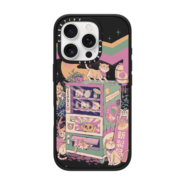 Ilustrata x CASETiFY iPhone 16 Pro ケース マットブラック インパクトケース MagSafe対応 Cat Vending Machine