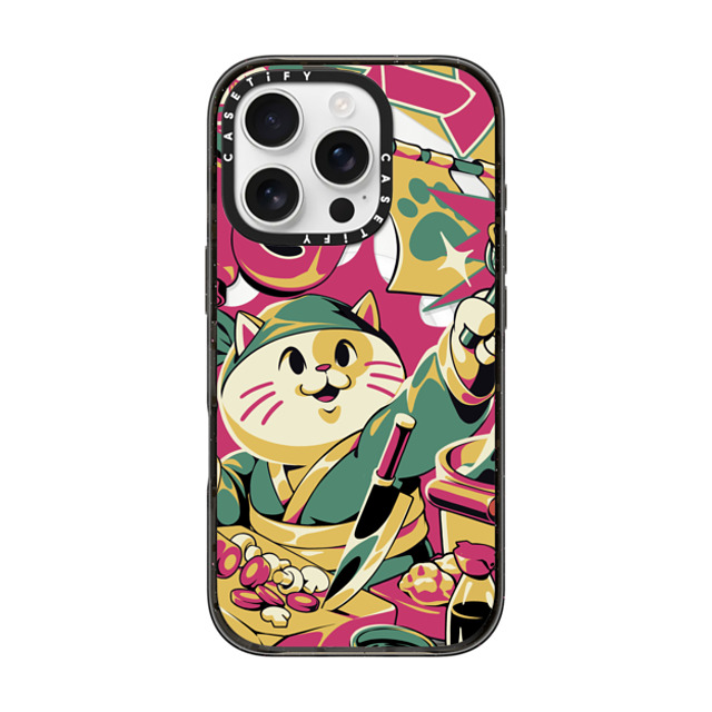 Ilustrata x CASETiFY iPhone 16 Pro ケース ブラック インパクトケース MagSafe対応 Neko Ramen Father's Day Ilustrata x CASETiFY iPhone 16 Pro ケース ブラック インパクトケース MagSafe対応 Neko Ramen Father's Day