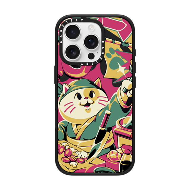 Ilustrata x CASETiFY iPhone 16 Pro Case Matte Black Impact Case MagSafe Compatible Neko Ramen Back to School Ilustrata x CASETiFY iPhone 16 Pro Case Matte Black Impact Case MagSafe Compatible Neko Ramen Back to School
