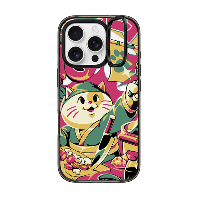 Ilustrata x CASETiFY iPhone 16 Pro ケース ブラック インパクトリングスタンドケース MagSafe対応 Neko Ramen Father's Day Ilustrata x CASETiFY iPhone 16 Pro ケース ブラック インパクトリングスタンドケース MagSafe対応 Neko Ramen Father's Day