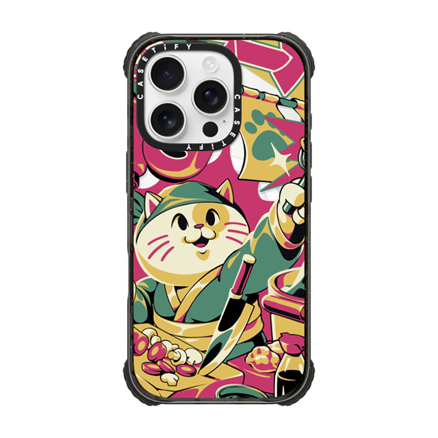 Ilustrata x CASETiFY iPhone 16 Pro Case Black ウルトラ インパクトケース MagSafe 対応 Neko Ramen Back to School Ilustrata x CASETiFY iPhone 16 Pro Case Black ウルトラ インパクトケース MagSafe 対応 Neko Ramen Back to School