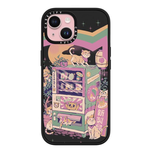 Ilustrata x CASETiFY iPhone 15 ケース マットブラック インパクトケース MagSafe対応 Cat Vending Machine