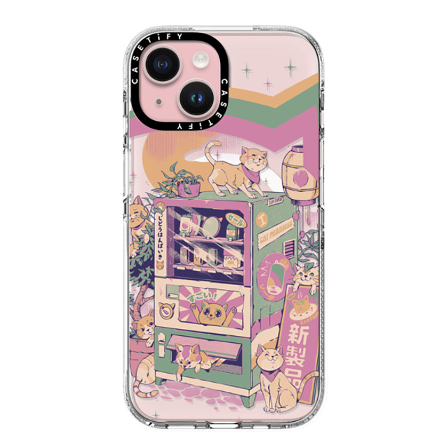 Ilustrata x CASETiFY iPhone 15 ケース クリア クリア ケース MagSafe対応 Cat Vending Machine