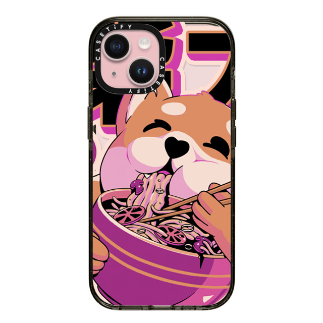 Ilustrata x CASETiFY iPhone 15 ケース ブラック インパクトケース MagSafe対応 Shiba Noodles Father's Day Ilustrata x CASETiFY iPhone 15 ケース ブラック インパクトケース MagSafe対応 Shiba Noodles Father's Day