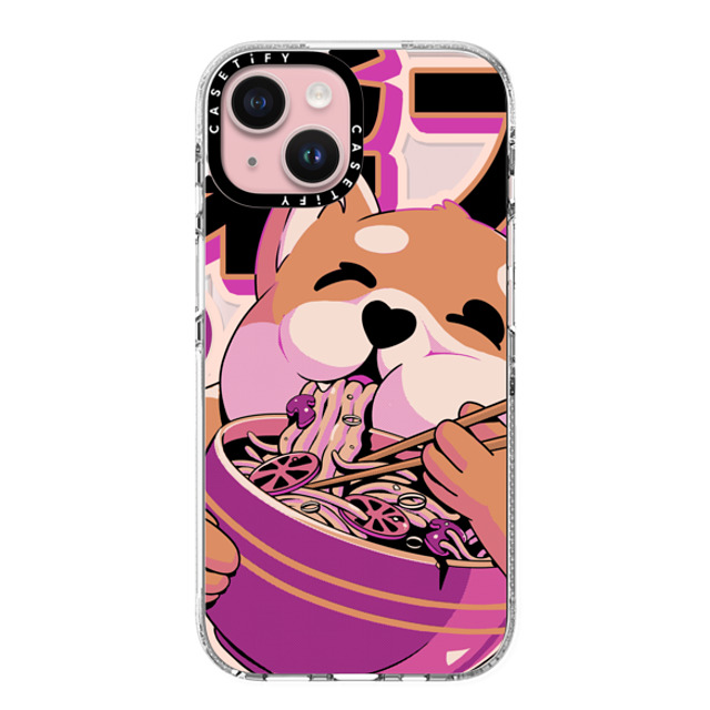 Ilustrata x CASETiFY iPhone 15 Case Clear Clear Case MagSafe Compatible Shiba Noodles Father's Day Ilustrata x CASETiFY iPhone 15 Case Clear Clear Case MagSafe Compatible Shiba Noodles Father's Day