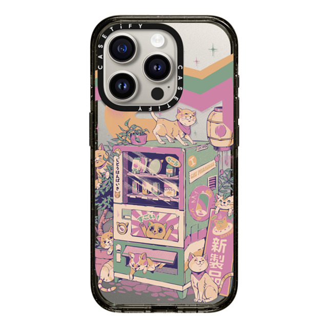 Ilustrata x CASETiFY iPhone 15 Pro ケース ブラック インパクトケース Cat Vending Machine