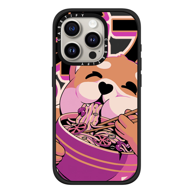 Ilustrata x CASETiFY iPhone 15 Pro Case マットブラック Impact Case MagSafe Compatible Shiba Noodles Mother's Day Ilustrata x CASETiFY iPhone 15 Pro Case マットブラック Impact Case MagSafe Compatible Shiba Noodles Mother's Day