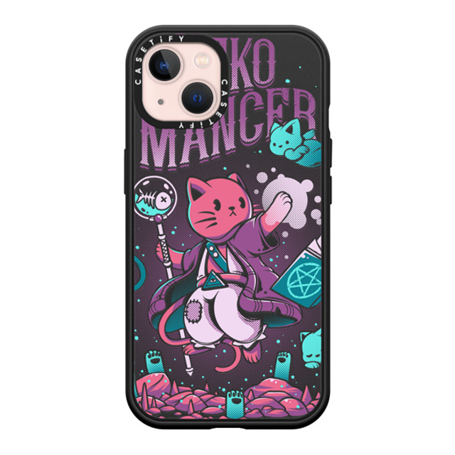 Ilustrata x CASETiFY iPhone 13 ケース マットブラック インパクトケース MagSafe対応 Nekomancer