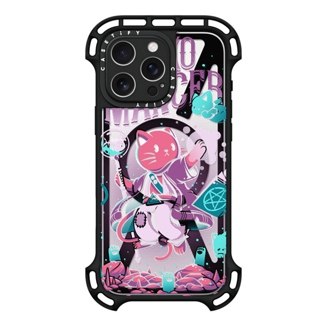 Ilustrata x CASETiFY iPhone 16 Pro Max ケース ブラック ウルトラ バウンスケース MagSafe対応 Nekomancer