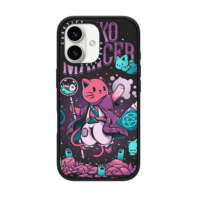Ilustrata x CASETiFY iPhone 16 ケース マットブラック インパクトケース MagSafe対応 Nekomancer