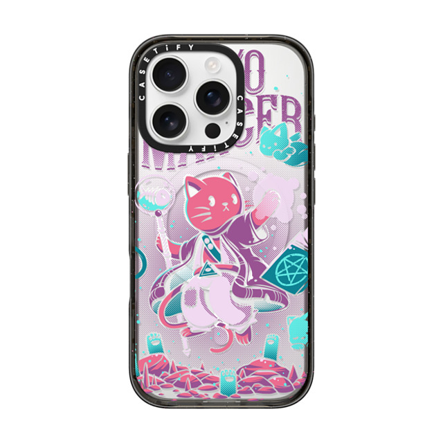 Ilustrata x CASETiFY iPhone 16 Pro ケース ブラック インパクトケース MagSafe対応 Nekomancer