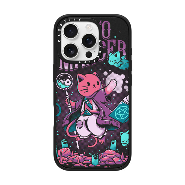 Ilustrata x CASETiFY iPhone 16 Pro ケース マットブラック インパクトケース MagSafe対応 Nekomancer