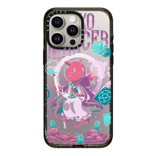 Ilustrata x CASETiFY iPhone 15 Pro Max ケース ブラック インパクトケース MagSafe対応 Nekomancer