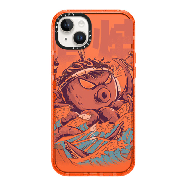 Ilustrata x CASETiFY iPhone 14 Plus ケース Animal,Anime オレンジ インパクトケース MagSafe対応 Takoyaki Attack Father's Day Ilustrata x CASETiFY iPhone 14 Plus ケース Animal,Anime オレンジ インパクトケース MagSafe対応 Takoyaki Attack Father's Day