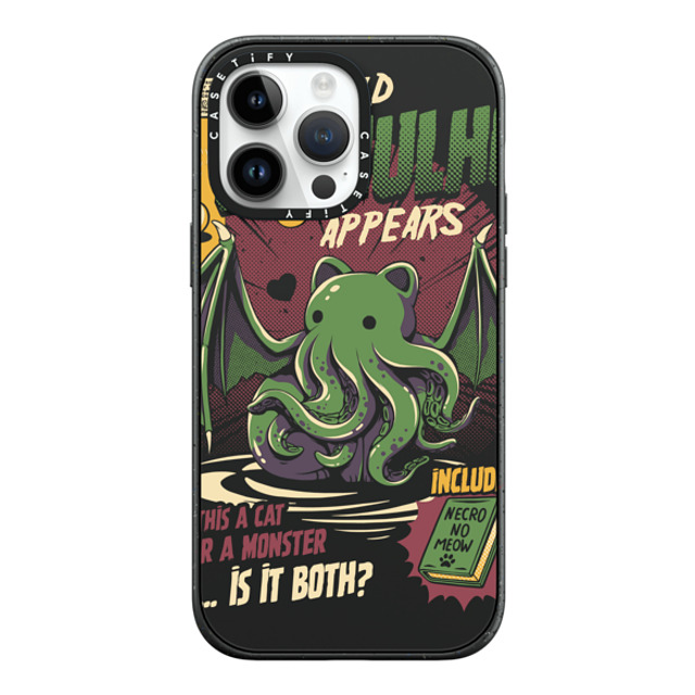 Ilustrata x CASETiFY iPhone 14 Pro Max �P�[�X Animal,Anime �}�b�g�u���b�N �C���p�N�g�P�[�X Cathulhu