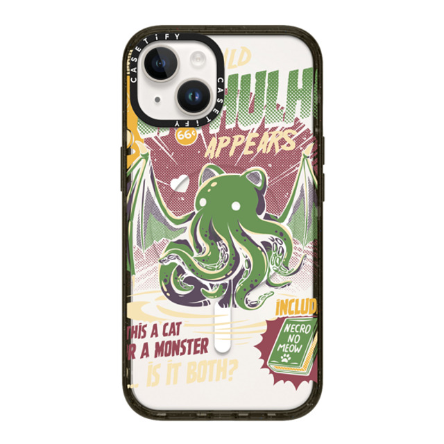 Ilustrata x CASETiFY iPhone 14 ケース ブラック インパクトケース MagSafe対応 Cathulhu