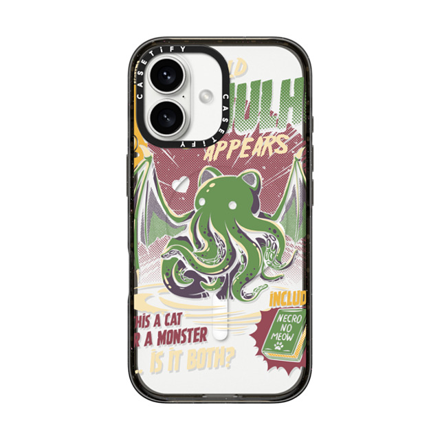 Ilustrata x CASETiFY iPhone 16 ケース ブラック インパクトケース MagSafe対応 Cathulhu