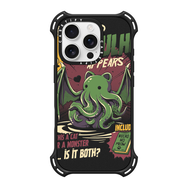 Ilustrata x CASETiFY iPhone 16 Pro Case Animal,Anime マットブラック バウンスケース Cathulhu Father's Day Ilustrata x CASETiFY iPhone 16 Pro Case Animal,Anime マットブラック バウンスケース Cathulhu Father's Day