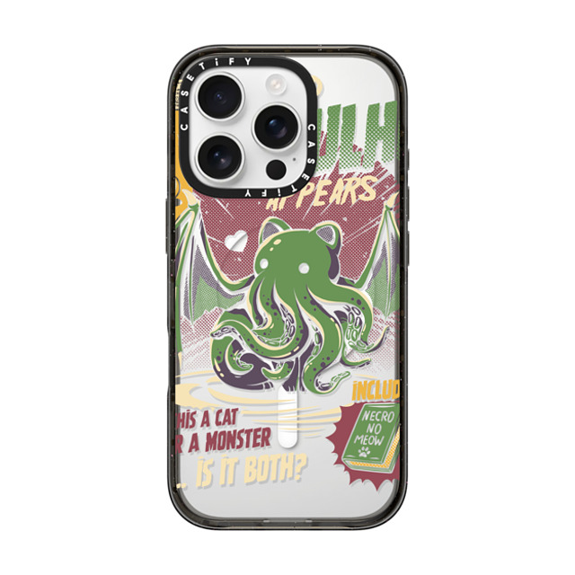 Ilustrata x CASETiFY iPhone 16 Pro ケース ブラック インパクトケース MagSafe対応 Cathulhu