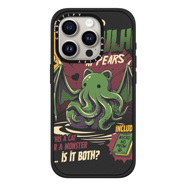 Ilustrata x CASETiFY iPhone 15 Pro ケース マットブラック インパクトケース MagSafe対応 Cathulhu