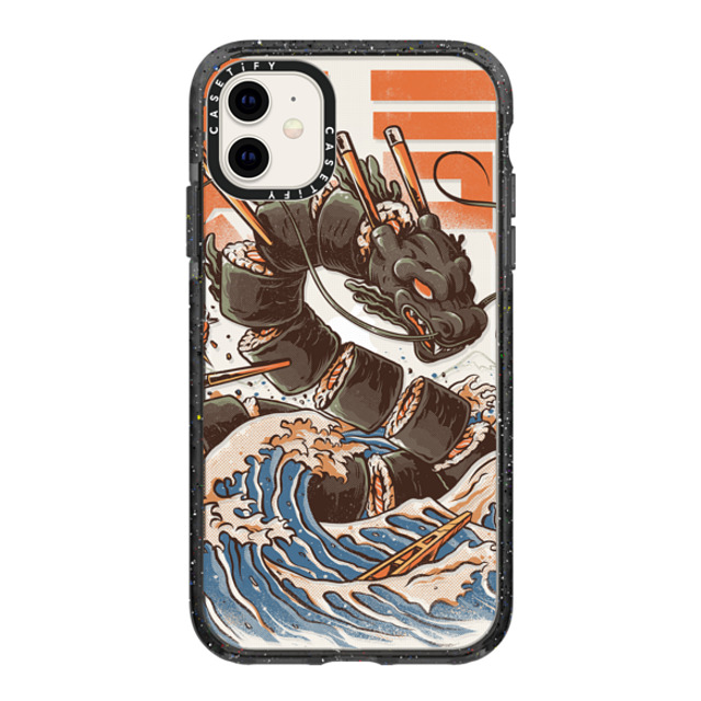 Ilustrata x CASETiFY iPhone 11 ケース ブラック インパクトケース Great Sushi Dragon