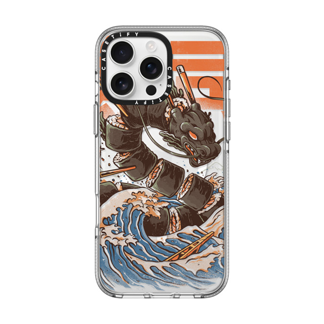 Ilustrata x CASETiFY iPhone 16 Pro Max ケース クリア クリア ケース MagSafe対応 Great Sushi Dragon