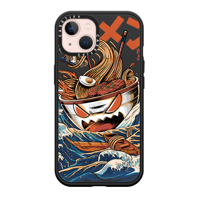 Ilustrata x CASETiFY iPhone 13 ケース マットブラック インパクトケース MagSafe対応 Black Great Ramen