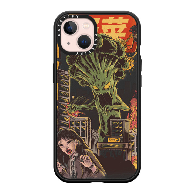 Ilustrata x CASETiFY iPhone 13 ケース マットブラック インパクトケース MagSafe対応 Broccozilla