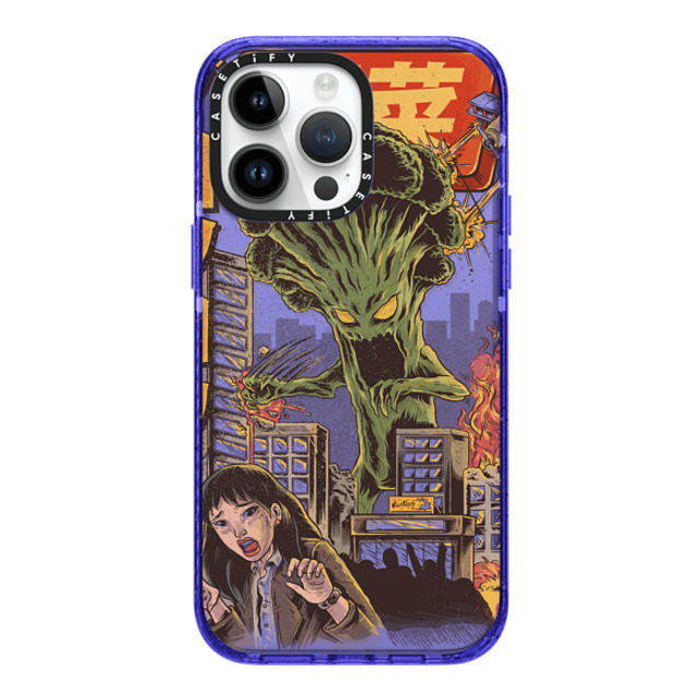 Ilustrata x CASETiFY iPhone 14 Pro Max Case Food,Pattern Peri Purple インパクトケース Broccozilla Mother's Day Ilustrata x CASETiFY iPhone 14 Pro Max Case Food,Pattern Peri Purple インパクトケース Broccozilla Mother's Day