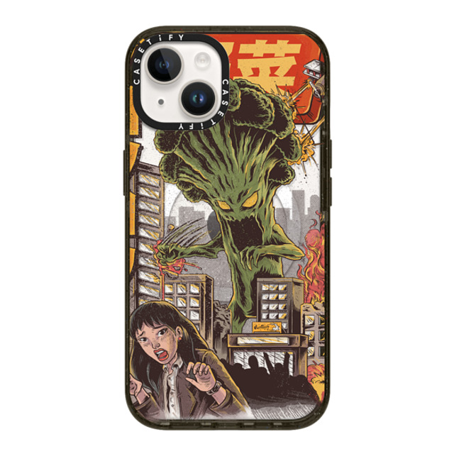 Ilustrata x CASETiFY iPhone 14 ケース ブラック インパクトケース MagSafe対応 Broccozilla