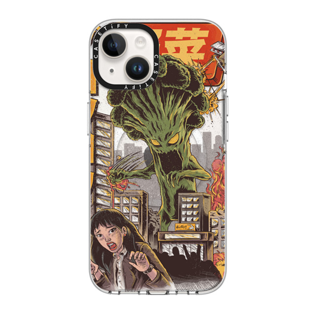 Ilustrata x CASETiFY iPhone 14 ケース クリア クリア ケース MagSafe対応 Broccozilla