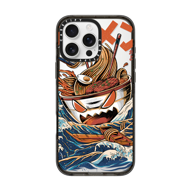 Ilustrata x CASETiFY iPhone 16 Pro Max ケース ブラック インパクトケース MagSafe対応 Black Great Ramen