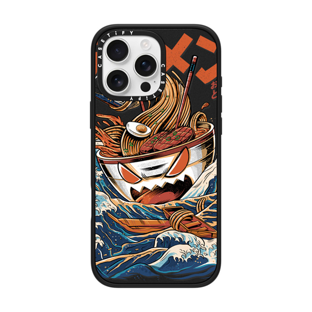 Ilustrata x CASETiFY iPhone 16 Pro Max ケース マットブラック インパクトケース MagSafe対応 Black Great Ramen